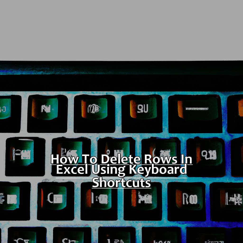 How to delete rows in Excel using keyboard shortcuts-15+ Keyboard Shortcuts for Deleting Rows and Columns in Excel, 
