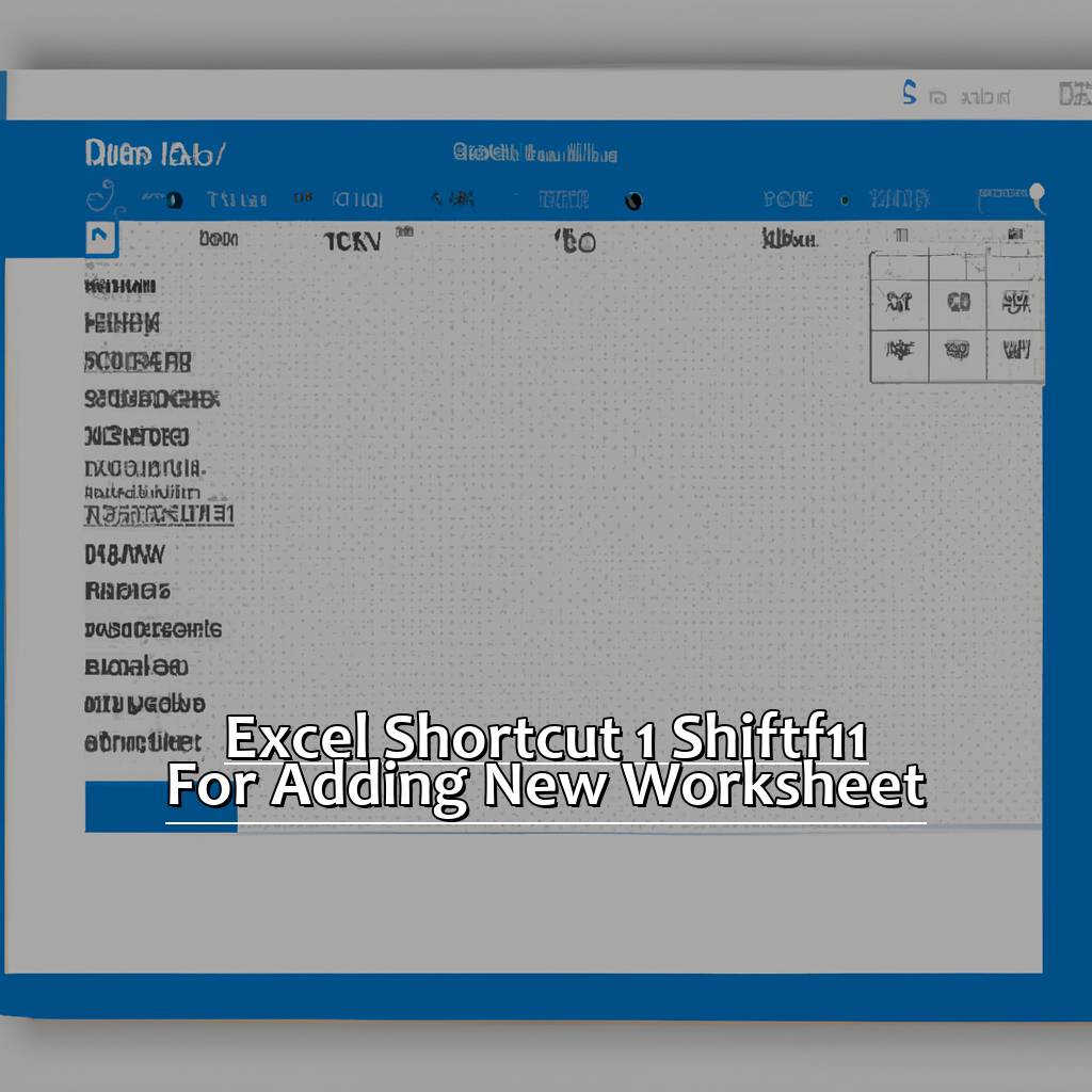 Excel Shortcut #1: Shift+F11 for adding new worksheet-7 Excel Shortcuts for Adding New Worksheets, 