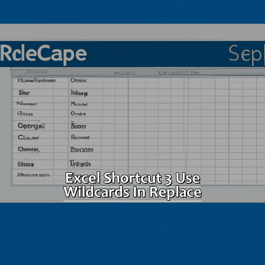 Excel Shortcut #3: Use Wildcards in Replace-7 Excel Shortcuts for Replace You Didn
