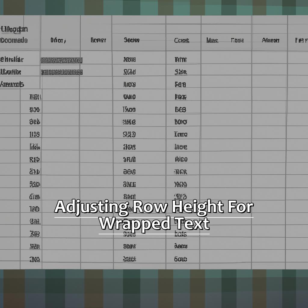 Adjusting row height for wrapped text-Adjusting Row Height when Wrapping Text in Excel, 