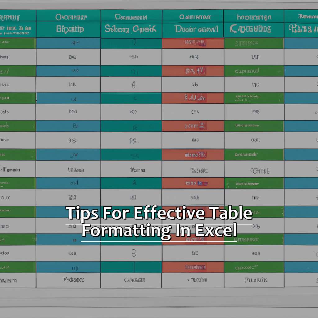 Tips for Effective Table Formatting in Excel-Applying Table Formats in Excel, 