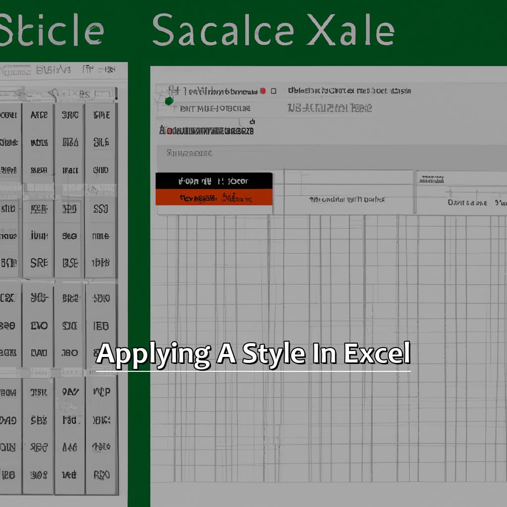 Applying a Style in Excel-Applying a Style in Excel, 