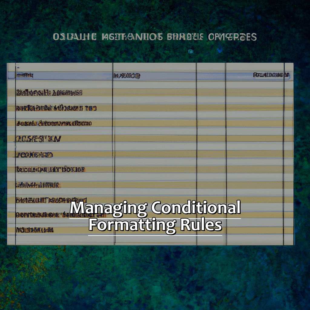 Managing conditional formatting rules-Conditional Formatting in Excel, 