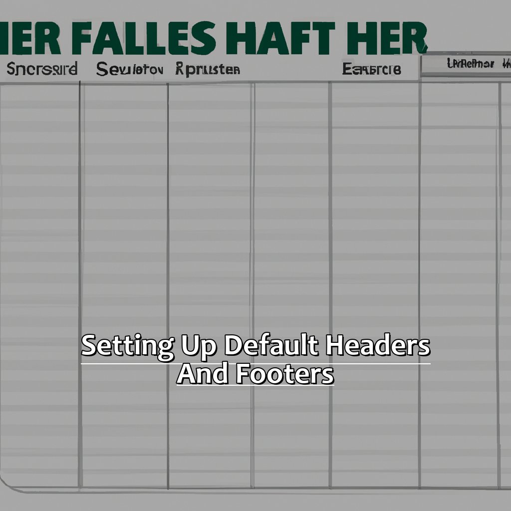 Setting up Default Headers and Footers-Default Headers and Footers in Excel, 