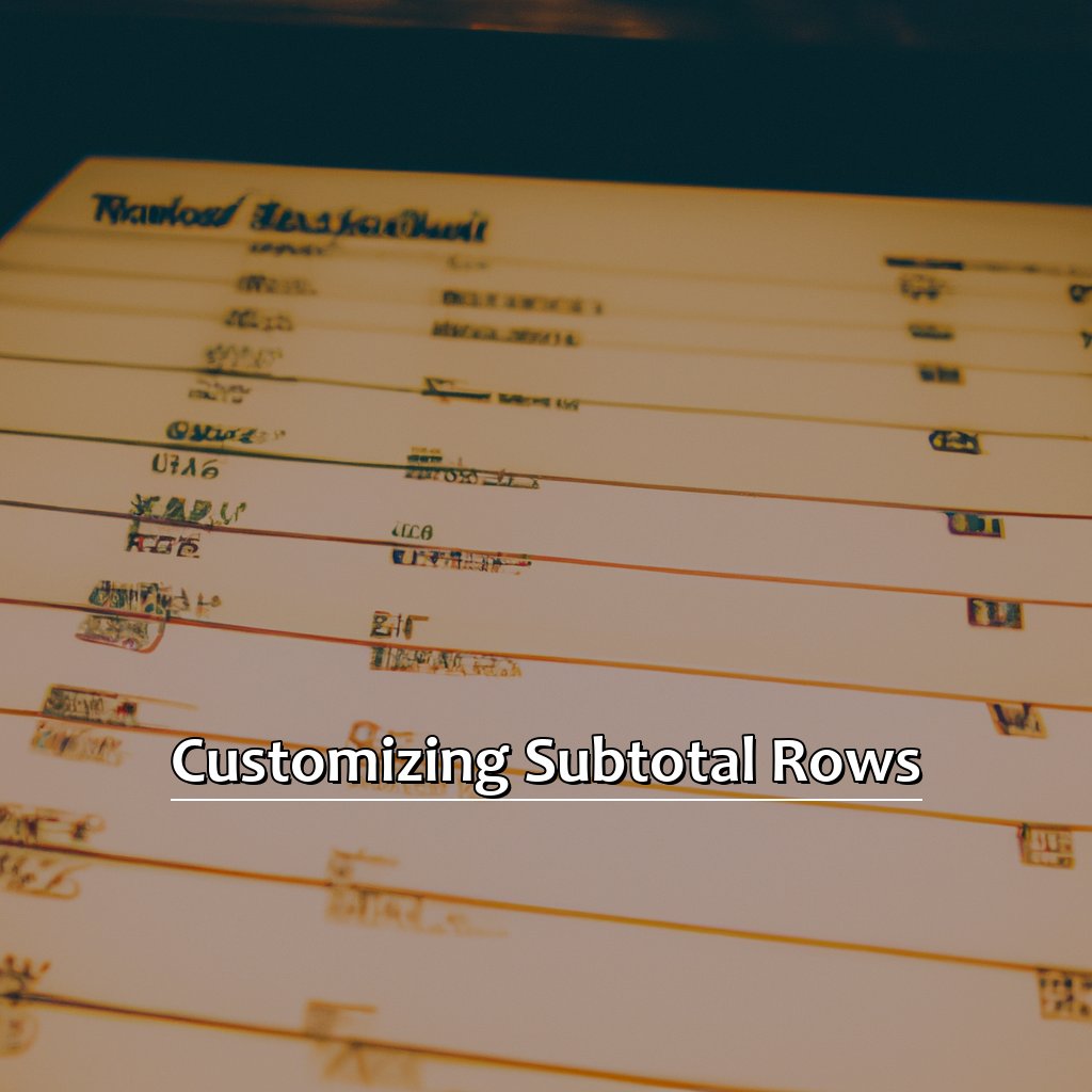 Customizing Subtotal Rows-Formatting Subtotal Rows in Excel, 