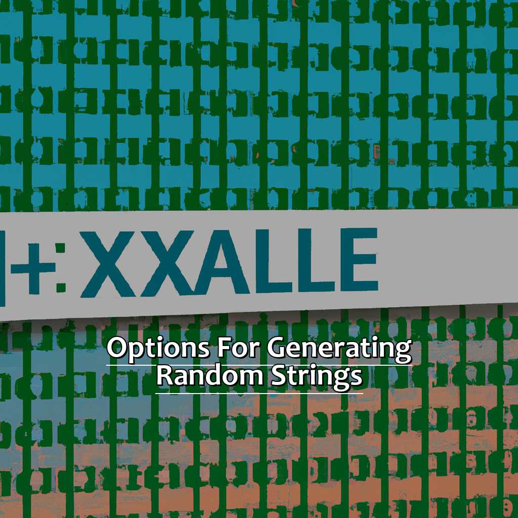 Options for Generating Random Strings-Generating Random Strings of Characters in Excel, 