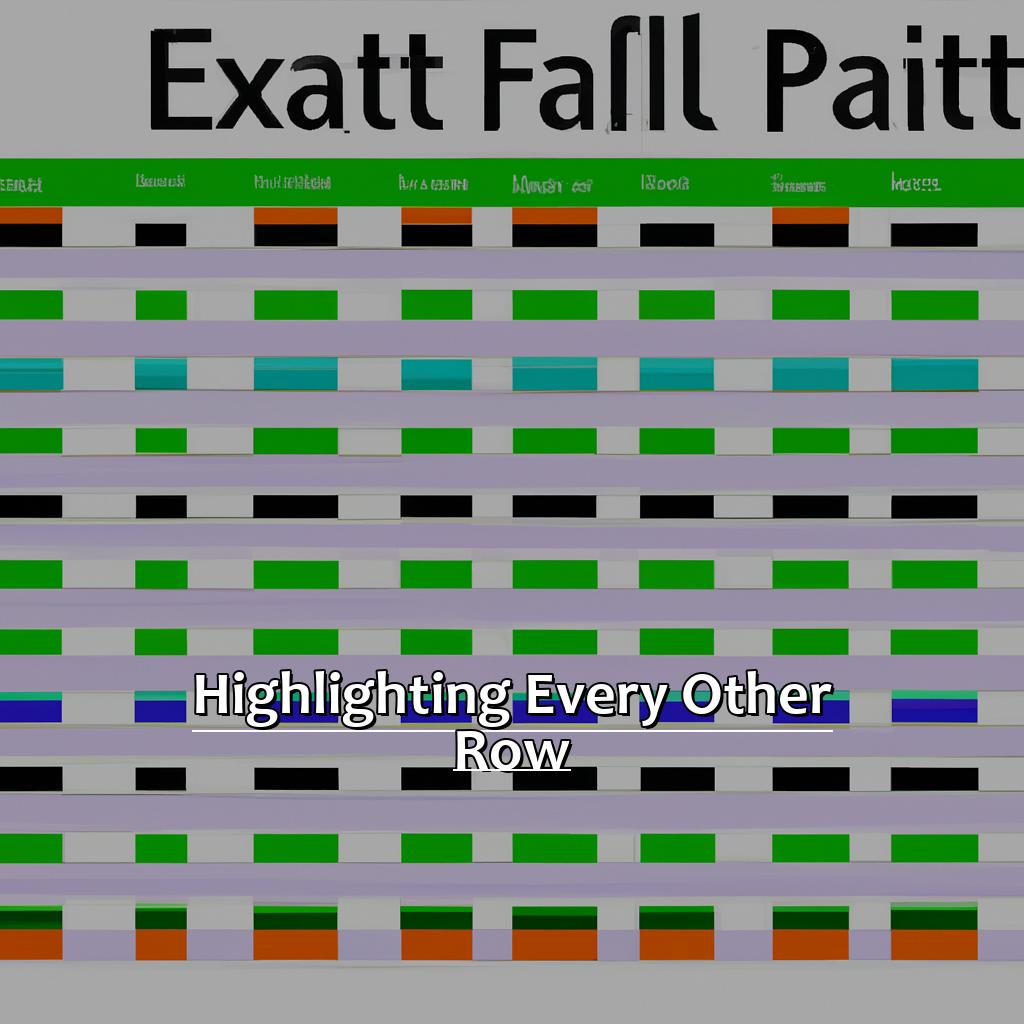 Highlighting Every Other Row-Highlight Every Other Row in Excel, 
