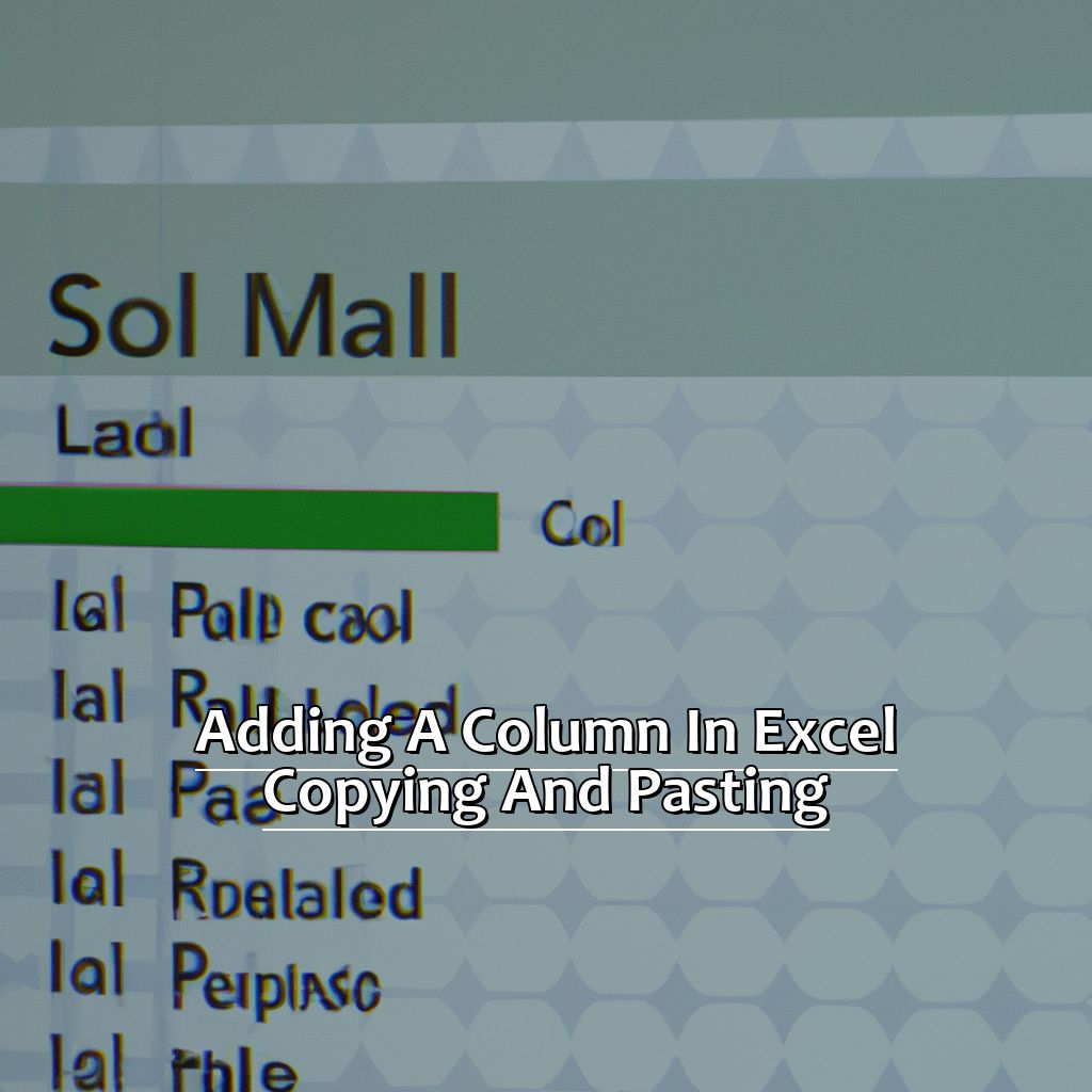 Adding a Column in Excel: Copying and Pasting-How to Add a Column in Excel, 