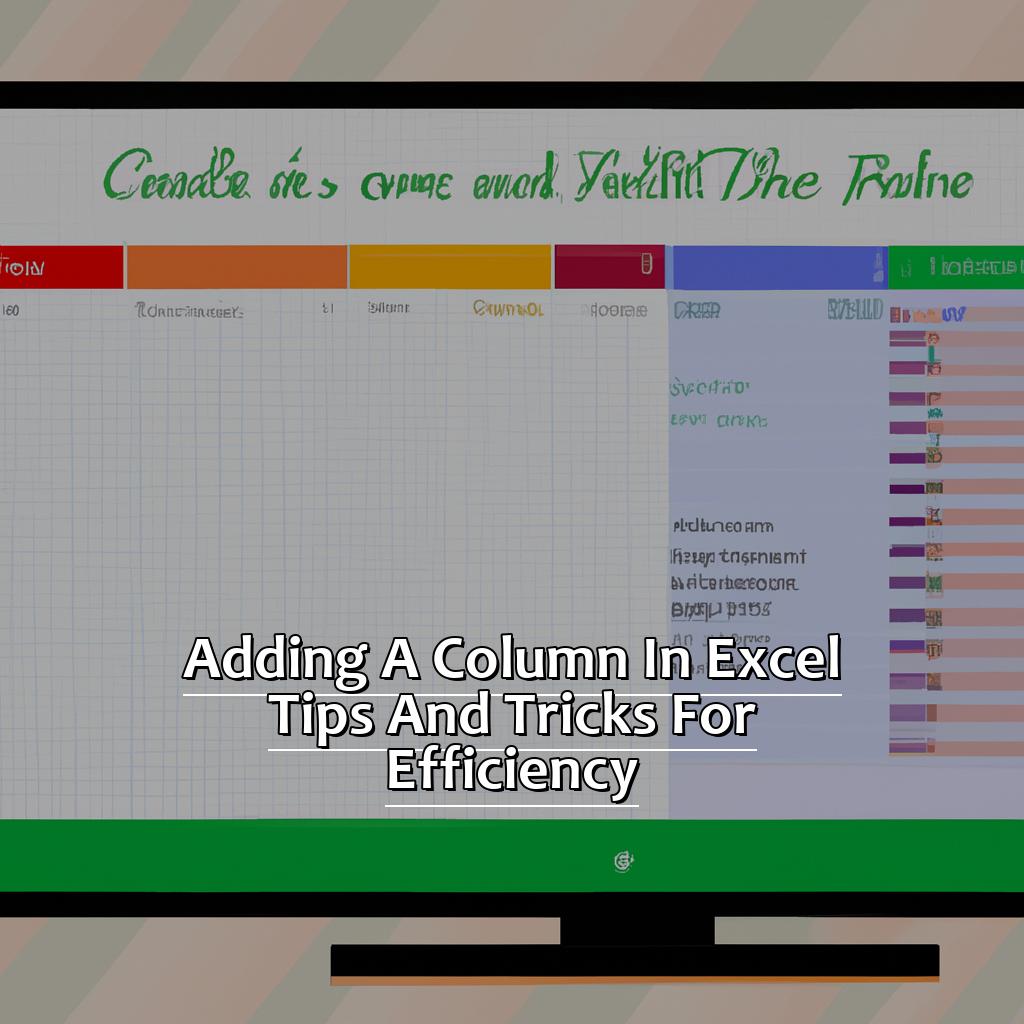 Adding a Column in Excel: Tips and Tricks for Efficiency.-How to Add a Column in Excel, 