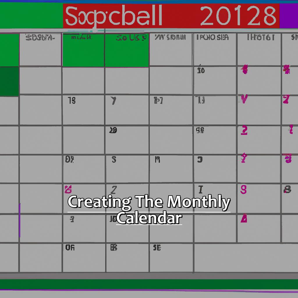 Creating the monthly calendar-How to Create a Calendar in Excel, 