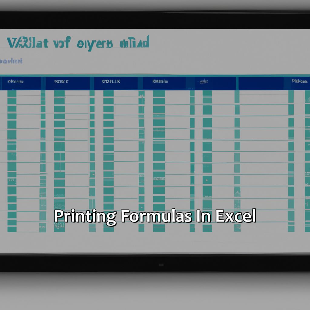 Printing Formulas in Excel-How to Display Formulas in Excel, 