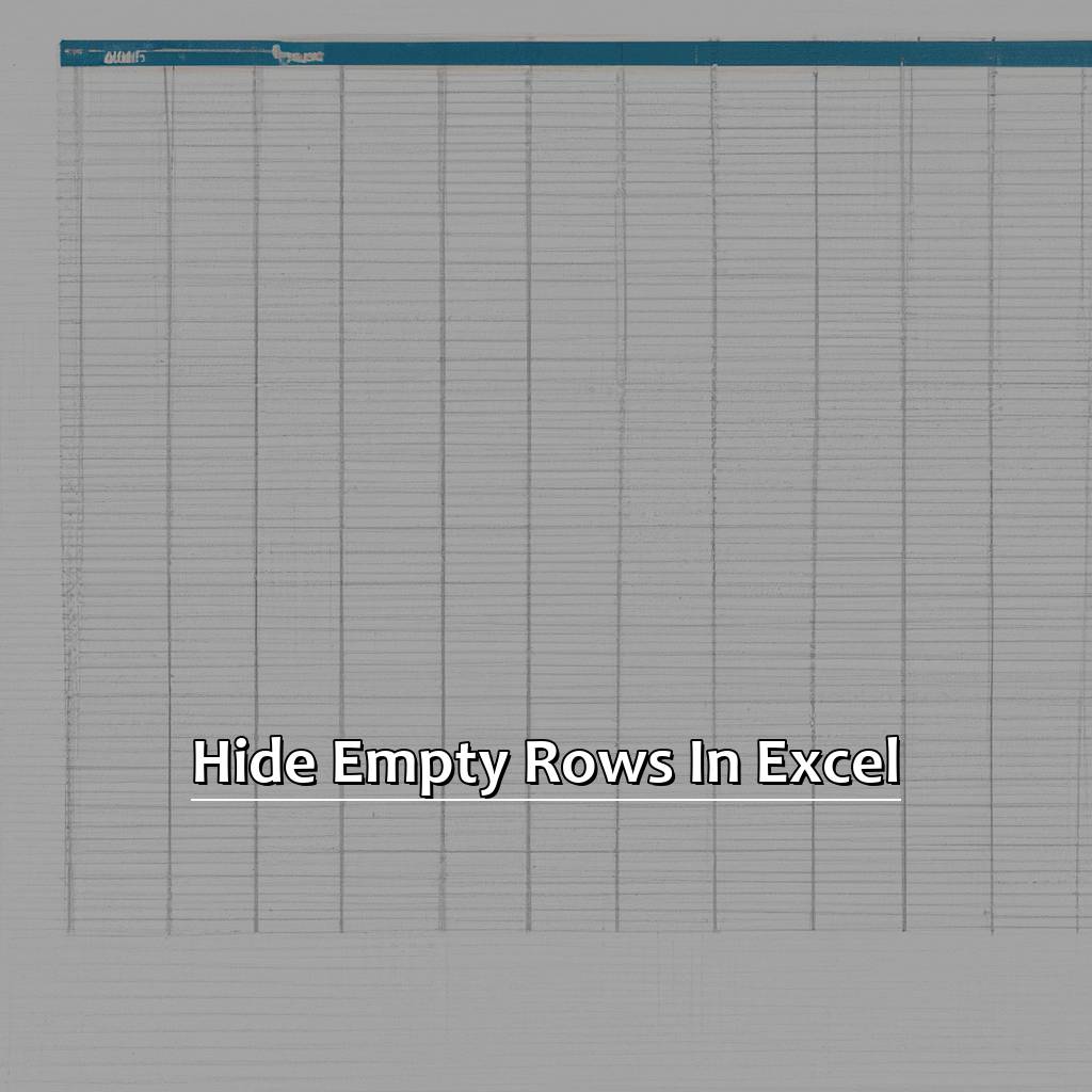 Hide Empty Rows in Excel-How to Hide Rows in Excel, 