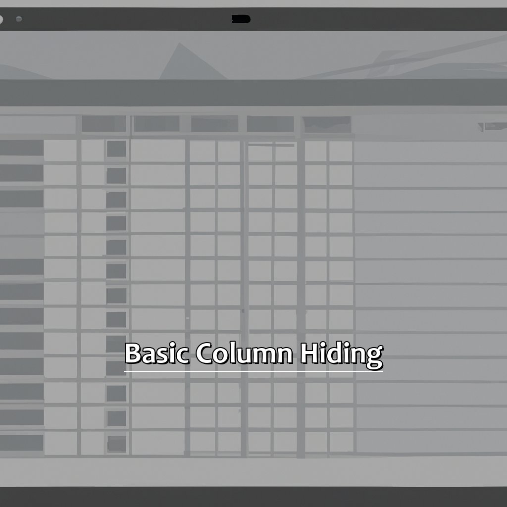 Basic Column Hiding-How to Hide a Column in Excel, 