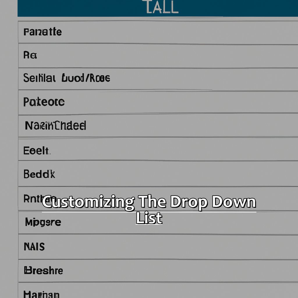 Customizing the Drop Down List-How to Make a Drop Down List in Excel, 