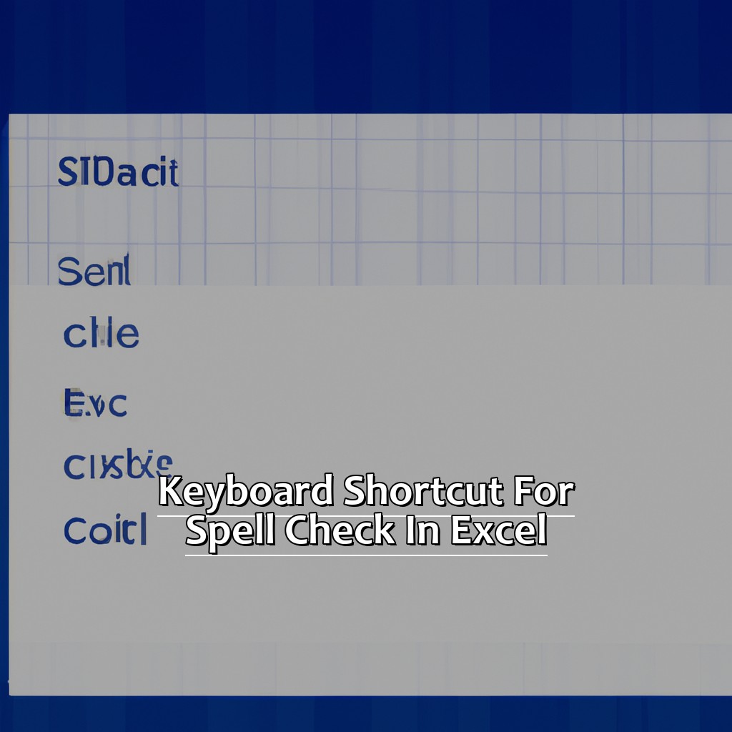 Keyboard Shortcut for Spell Check in Excel-How to Perform a Spell Check in Excel Using a Keyboard Shortcut, 