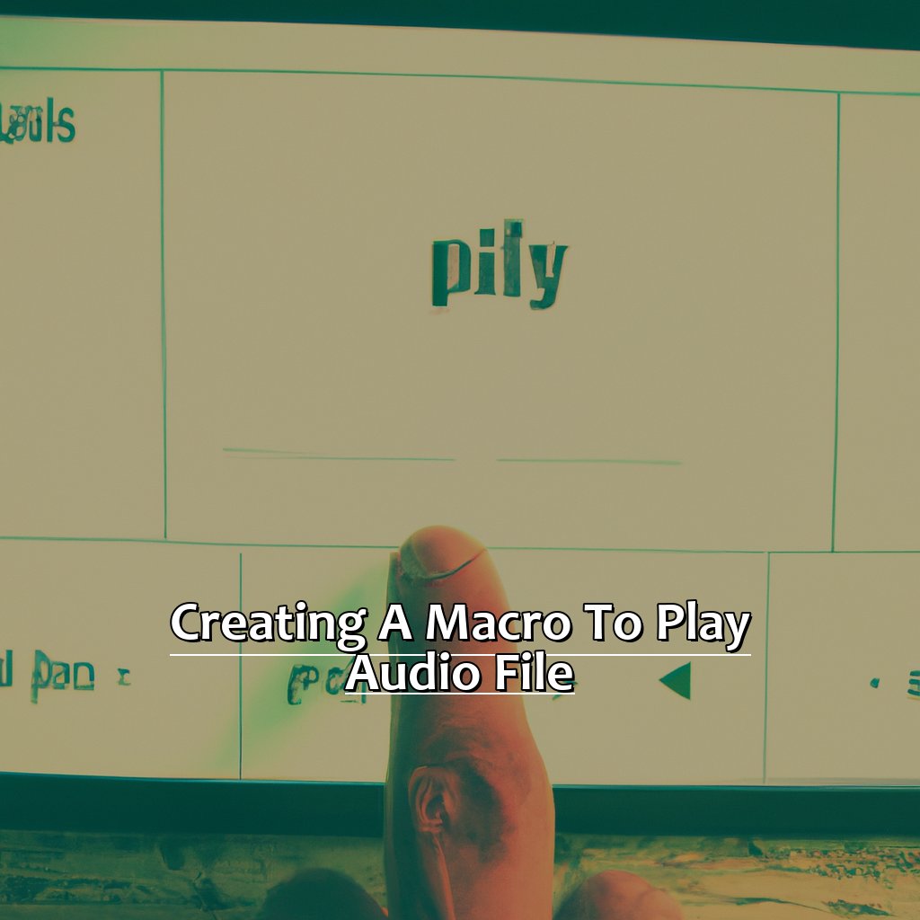 Creating a macro to play audio file-How to Play an Audio File Conditionally in Excel, 