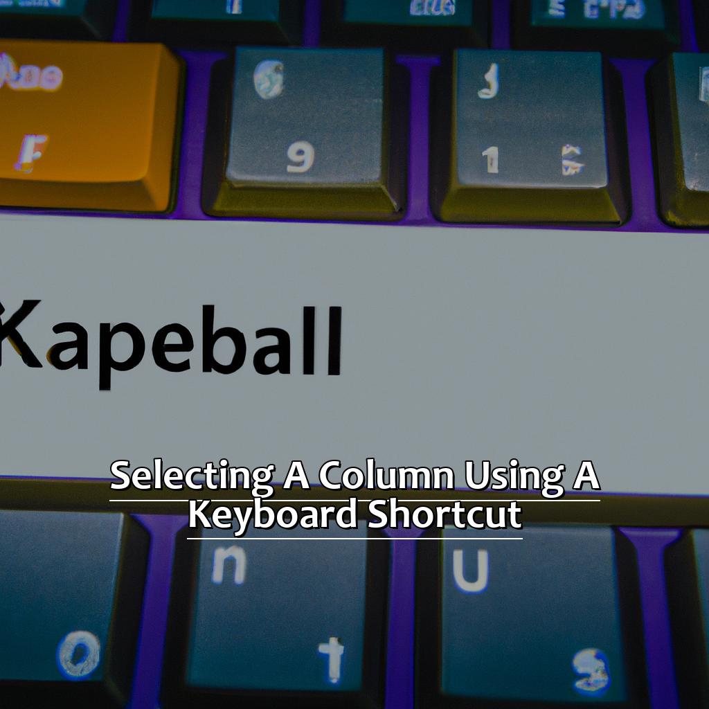 Selecting a Column Using a Keyboard Shortcut-How to Quickly Select a Column in Excel Using a Keyboard Shortcut, 