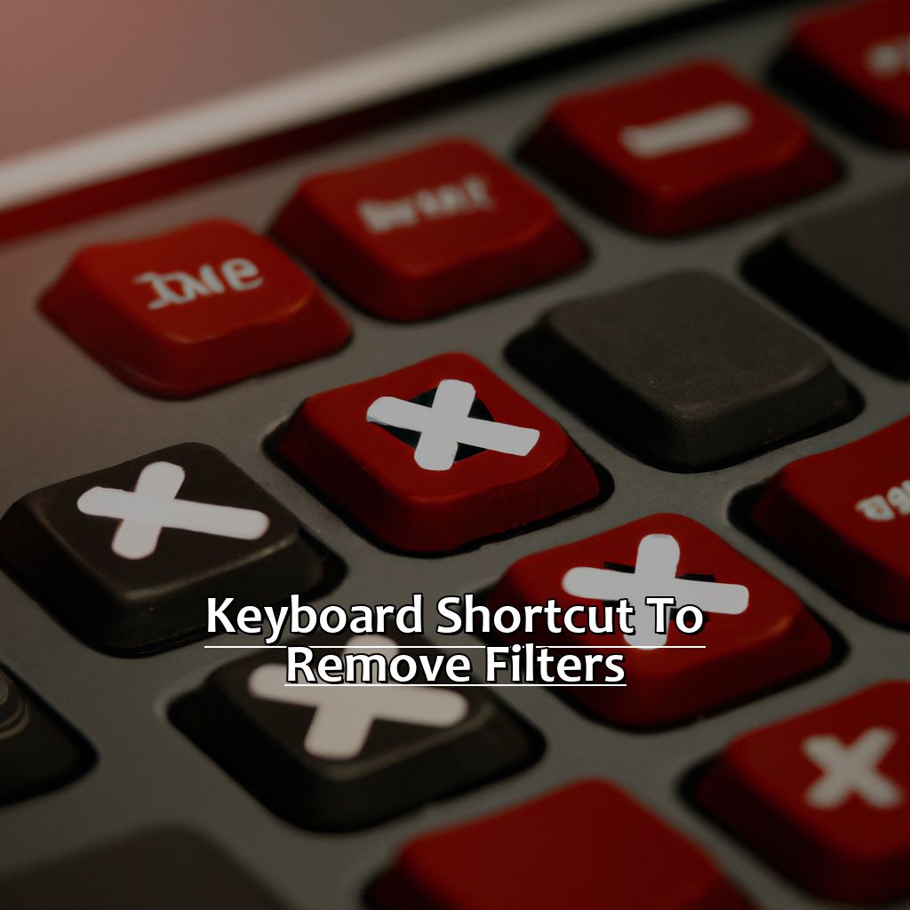 Keyboard Shortcut to Remove Filters-How to Remove All Filters in Excel with One Shortcut, 