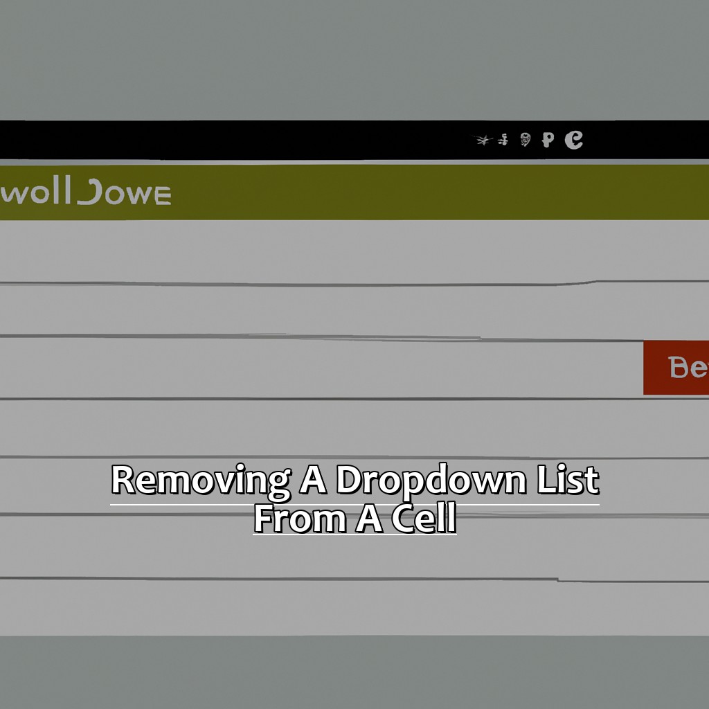 Removing a drop-down list from a cell-How to Remove a Drop Down List in Excel, 