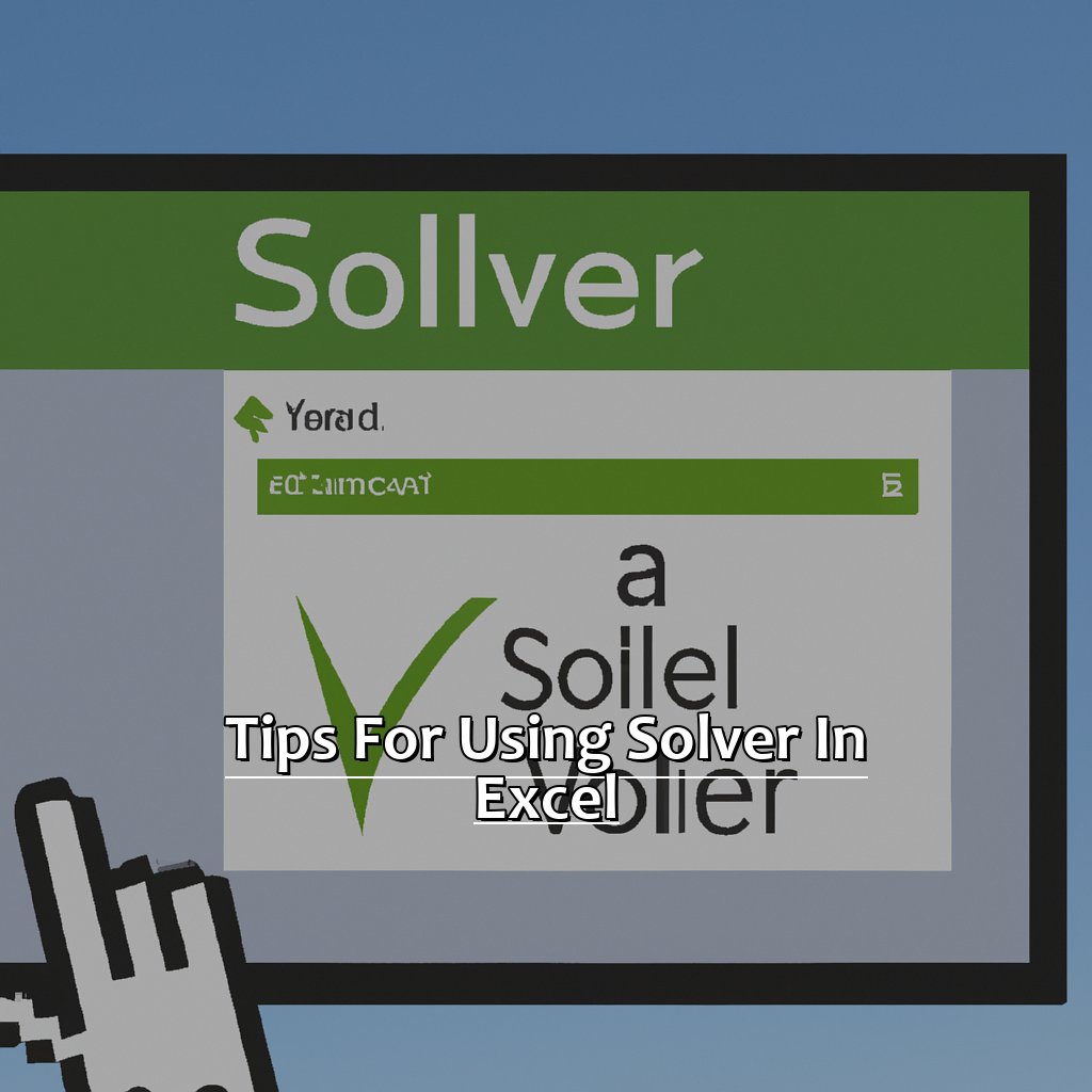 Tips for Using Solver in Excel-How to Use Solver in Excel, 