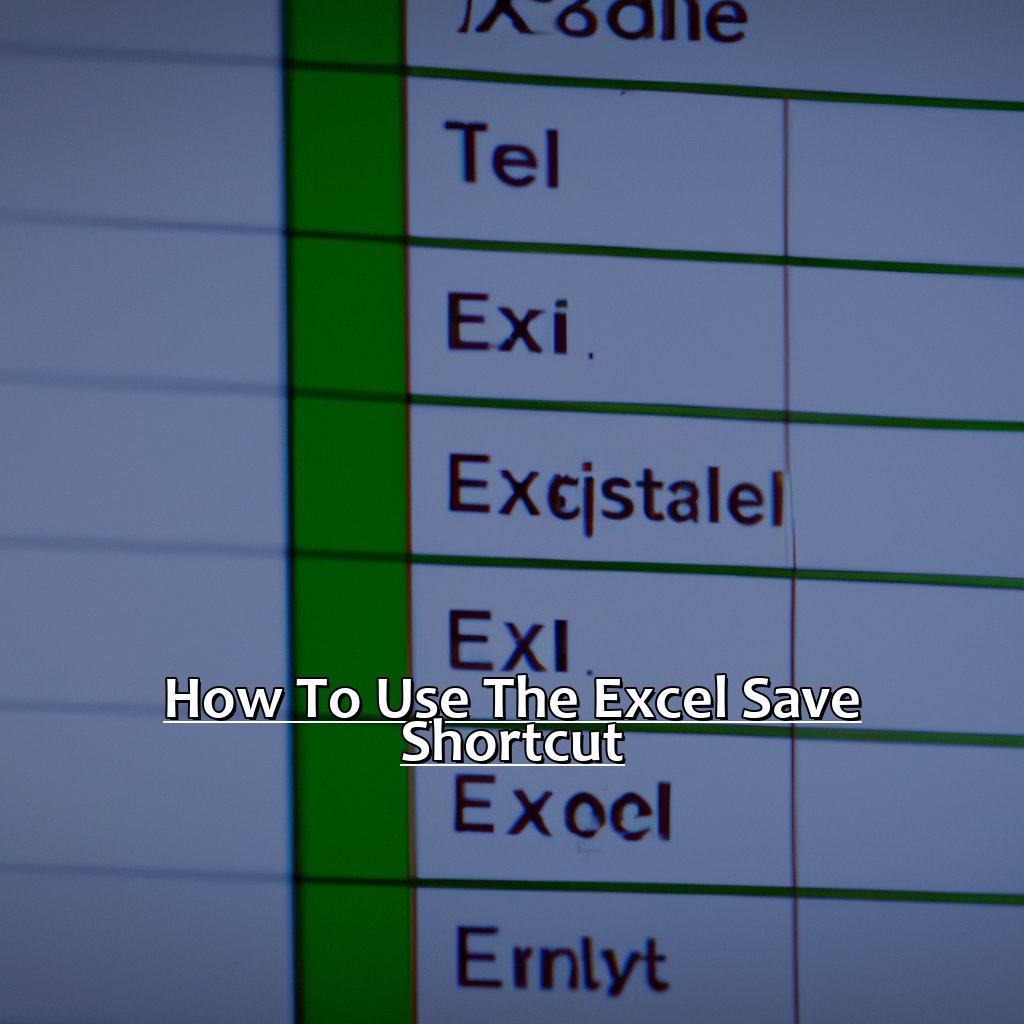 How to Use the Excel Save Shortcut-How to Use the Excel Save Shortcut, 