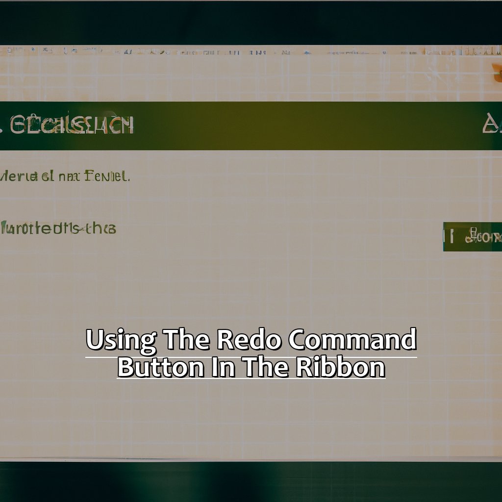 Using the Redo Command Button in the Ribbon-How to Use the Redo Shortcut in Excel, 