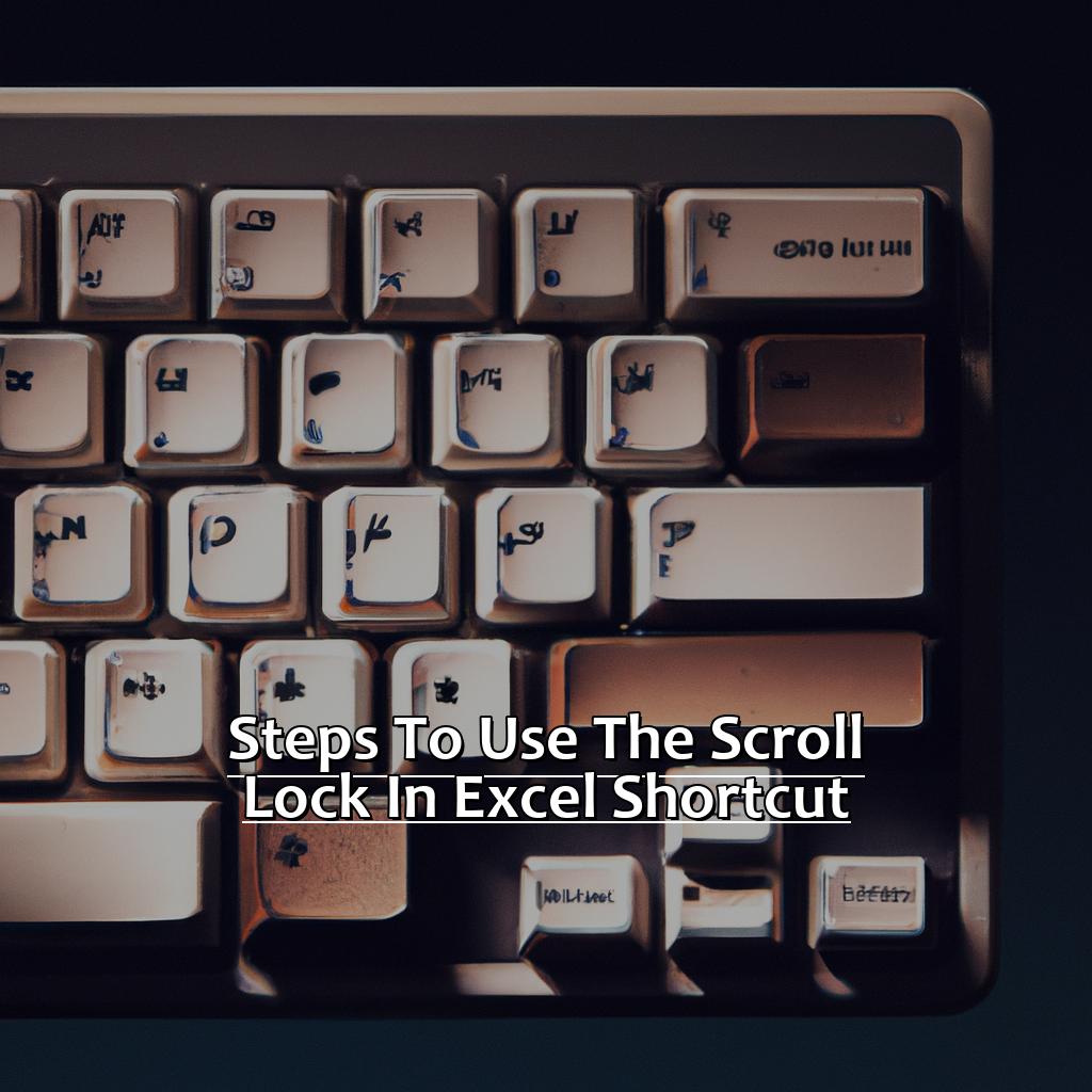 Steps to use the Scroll Lock in Excel Shortcut-How to Use the Scroll Lock in Excel Shortcut, 