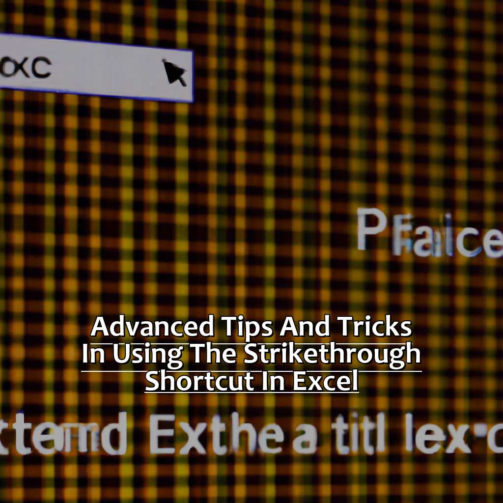 Advanced Tips and Tricks in Using the Strikethrough Shortcut in Excel-How to Use the Strikethrough Shortcut in Excel, 