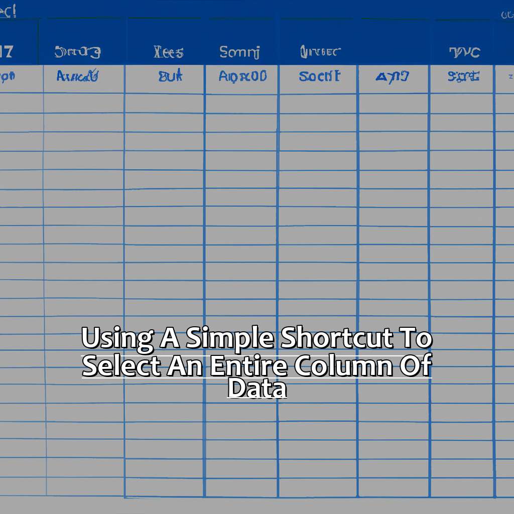 Using a Simple Shortcut to Select an Entire Column of Data-How to quickly select an entire column of data in Excel using a simple shortcut., 