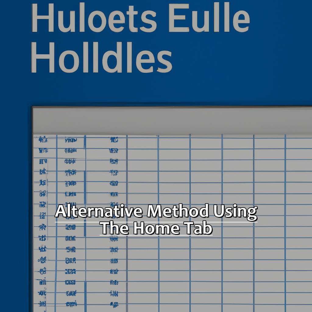 Alternative method using the Home tab-How to unhide all rows in excel shortcut, 