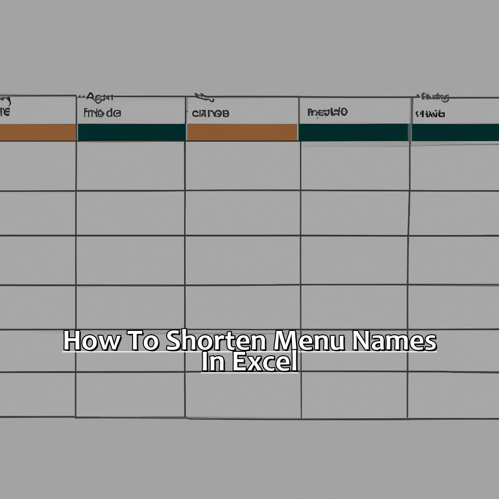 How to Shorten Menu Names in Excel-Making Short Work of Menu Names in Excel, 