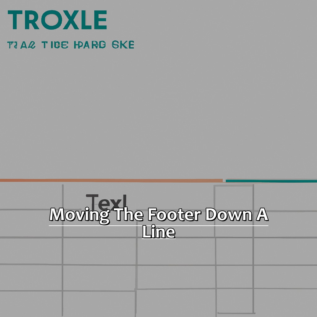 Moving the Footer Down a Line-Moving Part of a Footer Down a Line in Excel, 