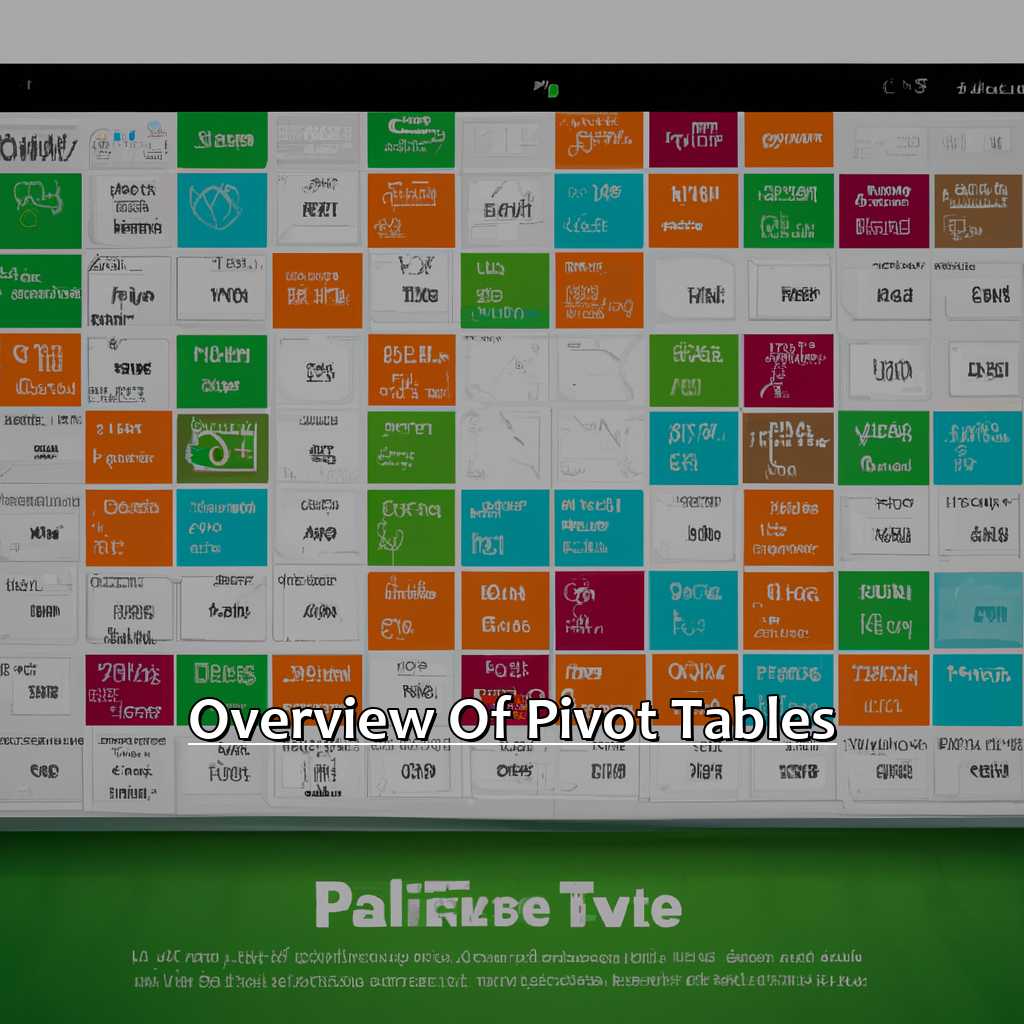 Overview of Pivot Tables-Pivot Table Shortcut Cheat Sheet for Excel, 
