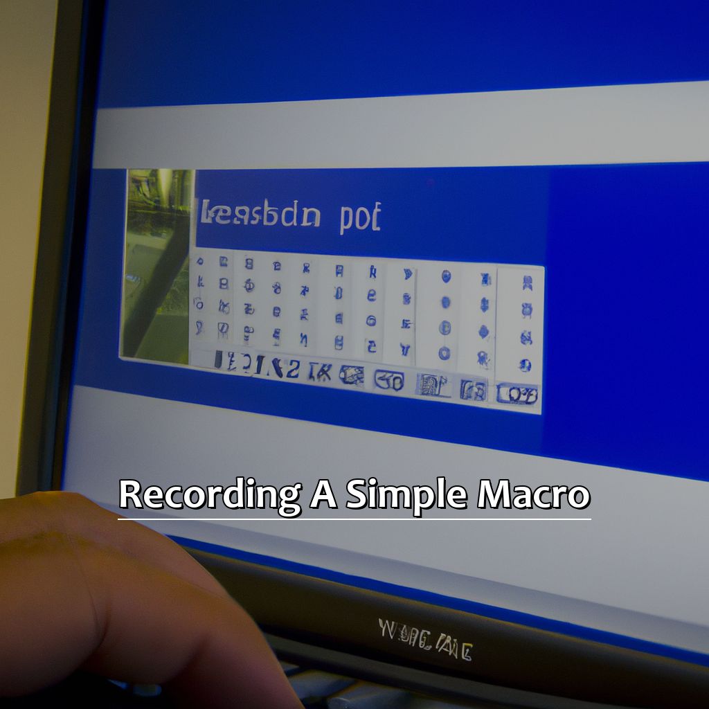 Recording a simple macro-Recording a Macro in Excel, 
