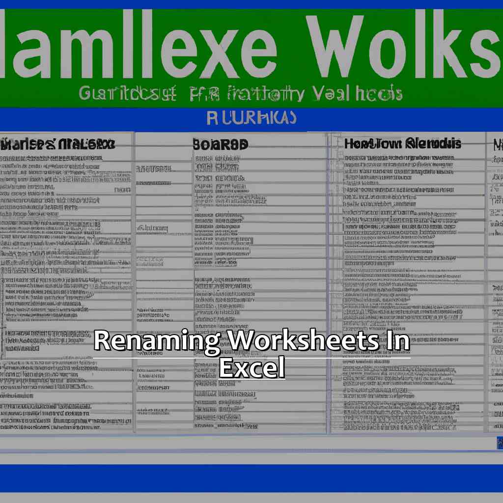 Renaming Worksheets in Excel-Renaming Worksheets in Excel, 