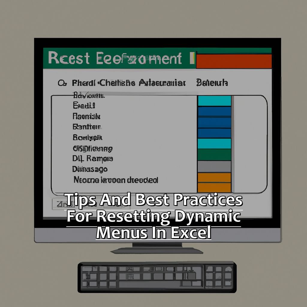 Tips and Best Practices for Resetting Dynamic Menus in Excel-Resetting Dynamic Menus in Excel, 