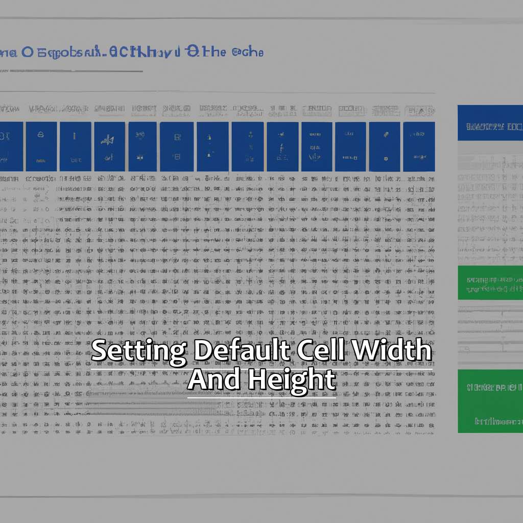 Setting Default Cell Width and Height-Setting Cell Width and Height Using the Keyboard in Excel, 