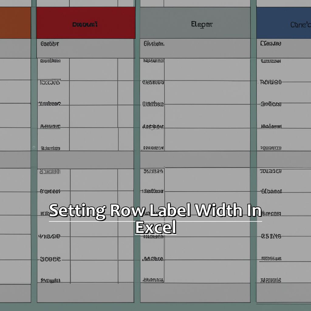Setting Row Label Width in Excel-Setting the Width for Row Labels in Excel, 