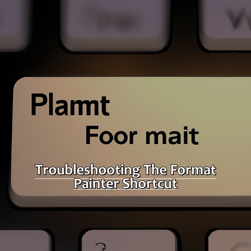 Troubleshooting the Format Painter Shortcut-Shortcut key for format painter in excel, 