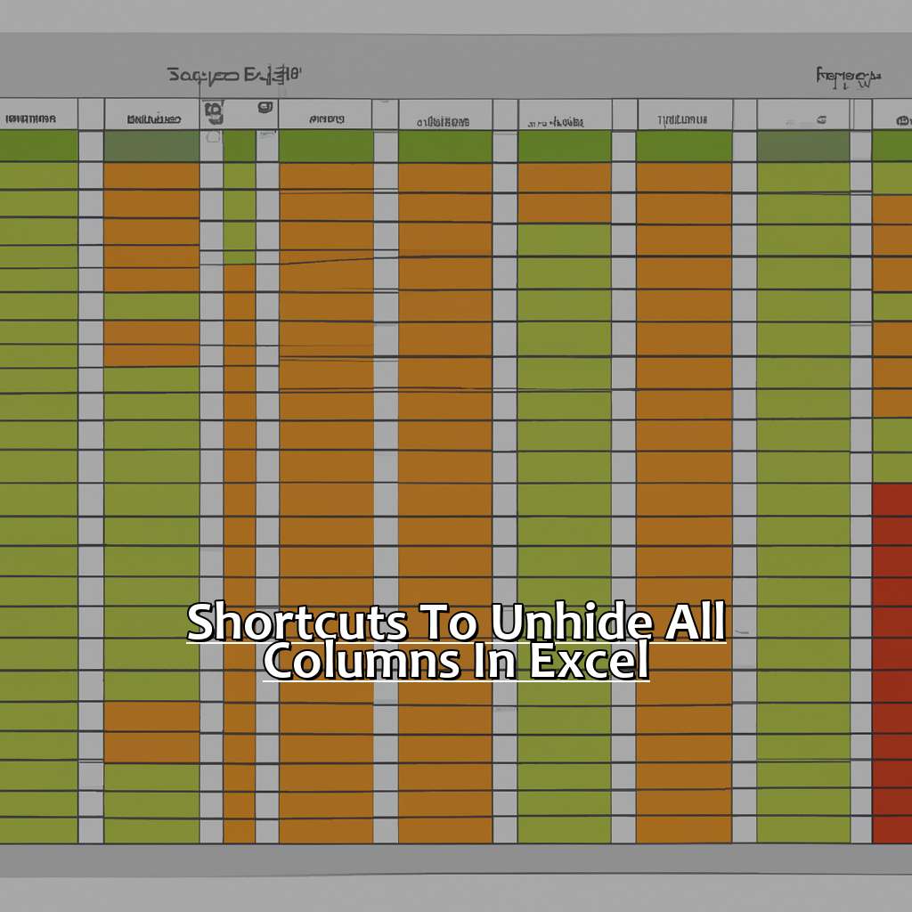 Shortcuts to Unhide All Columns in Excel-Shortcuts to Unhide All Columns in Excel, 