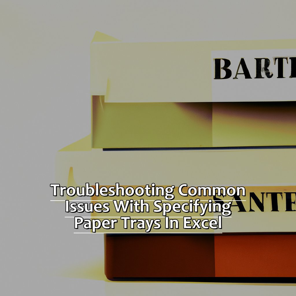Troubleshooting Common Issues with Specifying Paper Trays in Excel-Specifying a Paper Tray in Excel, 