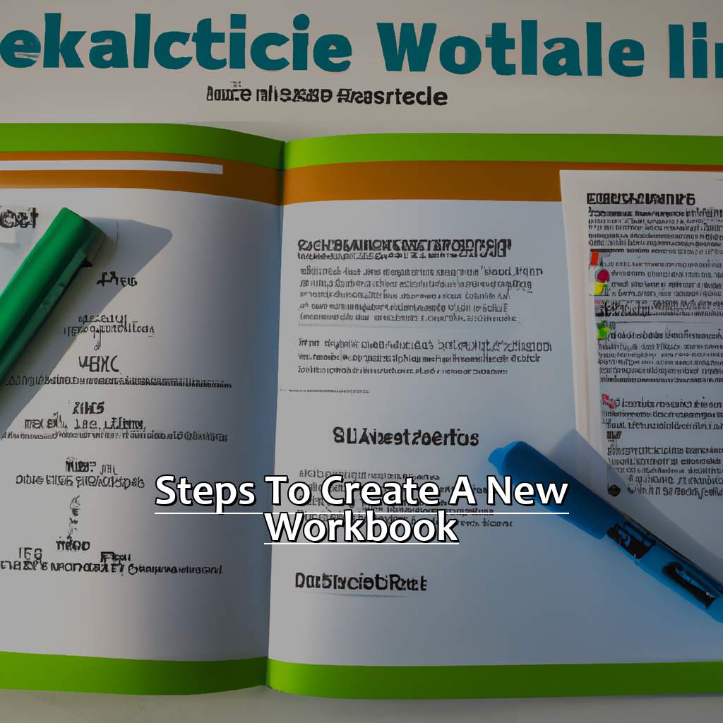 Steps to create a new workbook-Tasks for each workbook in Excel, 
