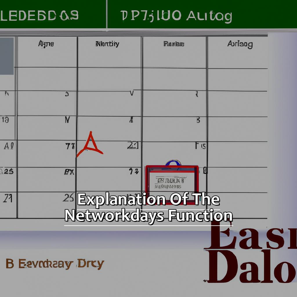 Explanation of the "NETWORKDAYS" Function-The Last Business Day in Excel, 