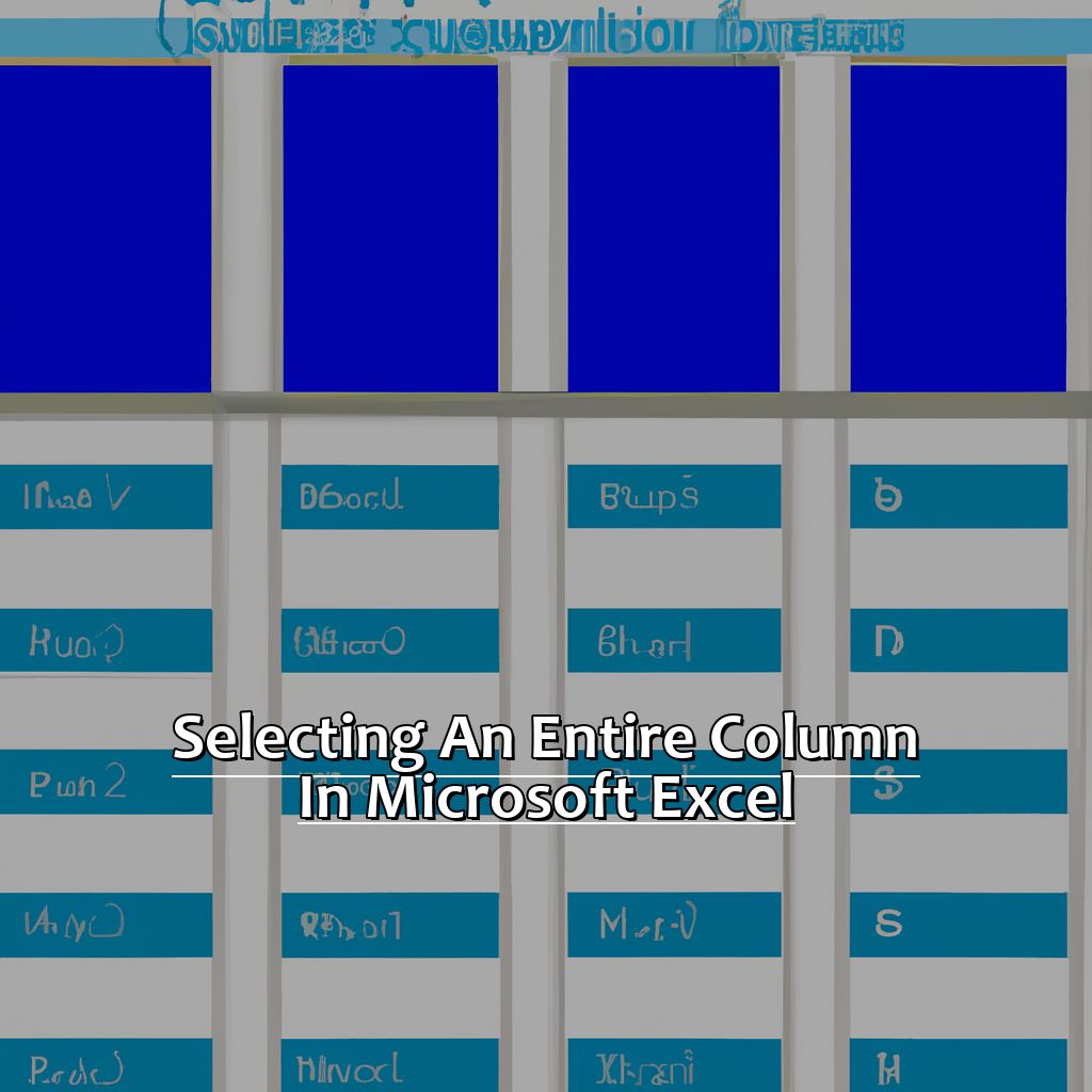 Selecting an Entire Column in Microsoft Excel-The quickest way to select an entire column in Microsoft Excel, 