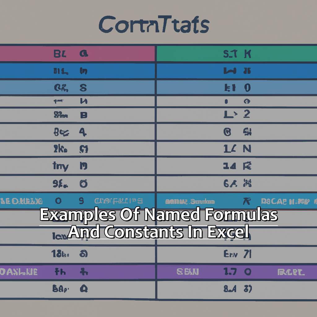 Examples of Named Formulas and Constants in Excel-Using Named Formulas or Constants in Excel, 