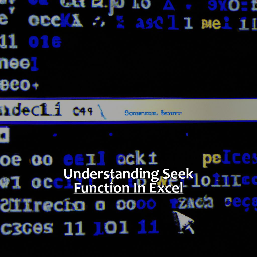 Understanding Seek Function in Excel-Using Seek in a Macro in Excel, 