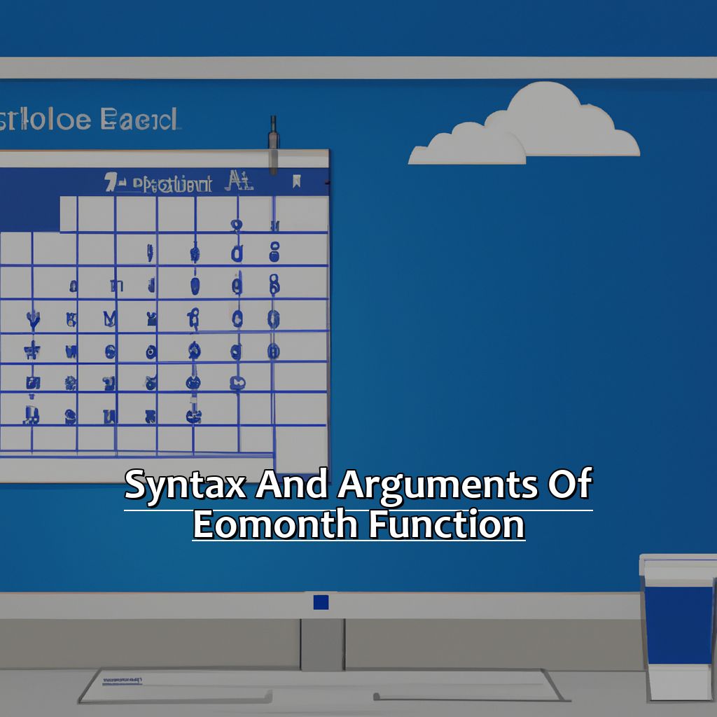Syntax and arguments of EOMONTH function-Using the EOMONTH Function in Excel, 