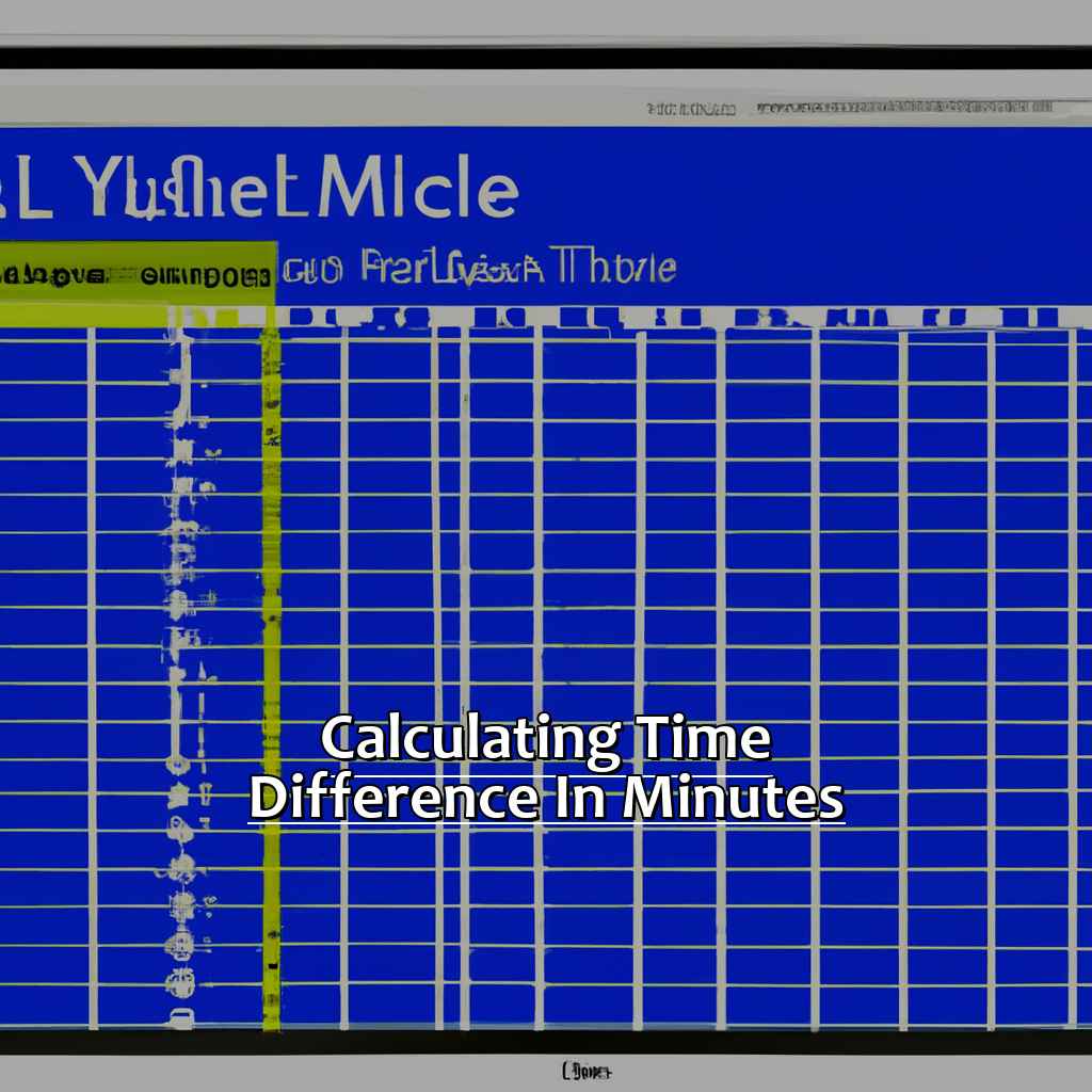 Calculating Time Difference in Minutes-Working with Minutes in Excel, 